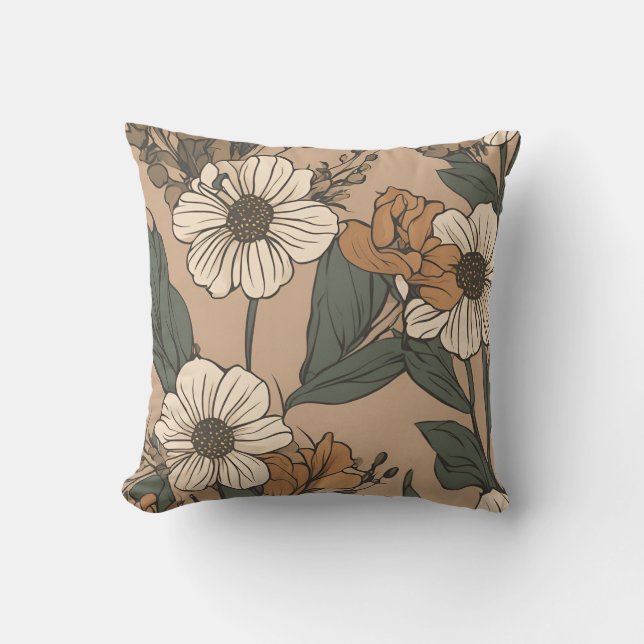 Wildblume Bouquet Cotattcore D2 Kissen (Vorderseite)