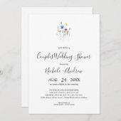 Wildblume Bouquet Couples Polterabend Einladung (Vorne/Hinten)