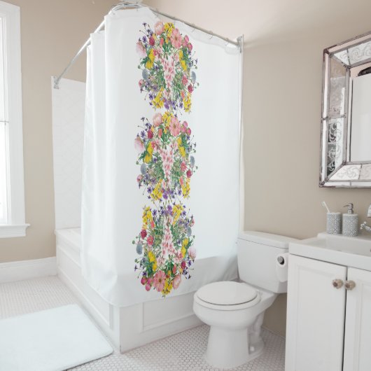 Wildblume Bouquet Duschvorhang (Beispiel)