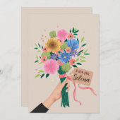 Wildblume Bouquet Feiertagskarte (Vorne/Hinten)