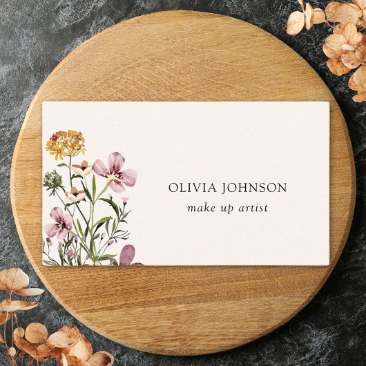 Wildblume Bouquet Floral Business Card Visitenkarte