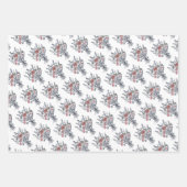 Wildblume Bouquet Floral Whimsical Handgezeichnet Geschenkpapier Set (Vorderseite 3)