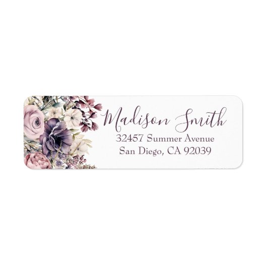 Wildblume Bouquet Individuelle Rücksendeadresse (Vorne)