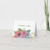 Wildblume Bouquet Modernes Blumendanken Dankeskarte (Vorderseite)