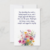 Wildblume Bouquet Personalisiert Dankeskarte (Rückseite)