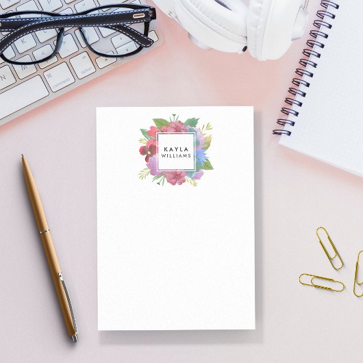 Wildblume Bouquet Personalisiert Post-it Klebezettel