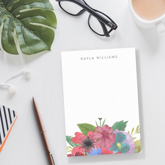 Wildblume Bouquet Personalisiert Post-it Klebezettel