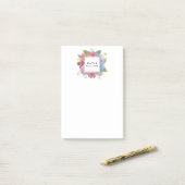 Wildblume Bouquet Personalisiert Post-it Klebezettel (Auf Schreibtisch)