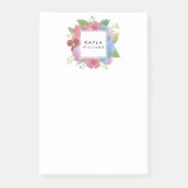 Wildblume Bouquet Personalisiert Post-it Klebezettel (Vorderseite)