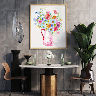 Wildblume Bouquet Poster