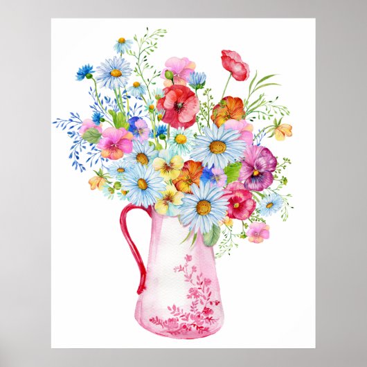 Wildblume Bouquet Poster (Vorne)