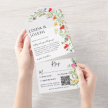 Wildblume Bouquet QR-Code