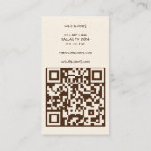 Wildblume Bouquet Rustic Handmade Floral QR Code Visitenkarte (Rückseite)