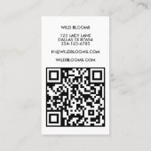 Wildblume Bouquet Rustic Minimal Floral QR Code Visitenkarte (Rückseite)