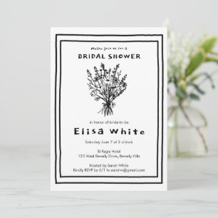 Wildblume Bouquet Rustic Whimsical Brautparty Einladung