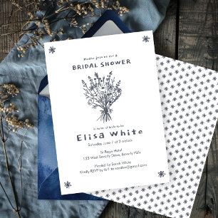 Wildblume Bouquet Rustic Whimsical Brautparty Einladung