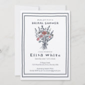 Wildblume Bouquet Rustic Whimsical Brautparty Einladung (Vorderseite)