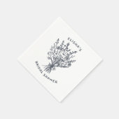 Wildblume Bouquet Rustic Whimsical Brautparty Serviette (Ecke)