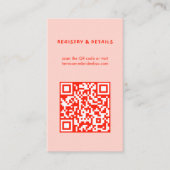 Wildblume Bouquet Rustic Whimsical QR Code Bridal Begleitkarte (Vorderseite)