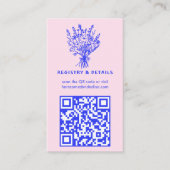 Wildblume Bouquet Rustic Whimsical QR Code Bridal Begleitkarte (Vorderseite)