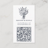 Wildblume Bouquet Rustic Whimsical QR Code Bridal Begleitkarte (Vorderseite)