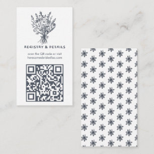 Wildblume Bouquet Rustic Whimsical QR Code Bridal Begleitkarte