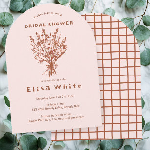 Wildblume Bouquet Rustikale Arch Whimsical Dusche Einladung