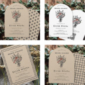 Wildblume Bouquet Rustikale Arch Whimsical Dusche Einladung