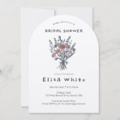 Wildblume Bouquet Rustikale Arch Whimsical Dusche Einladung (Vorderseite)