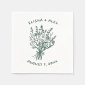 Wildblume Bouquet Rustikale Whimsical Wedding Bloo Serviette (Vorderseite)