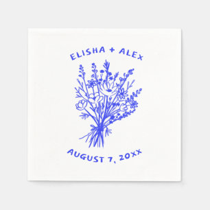 Wildblume Bouquet Rustikale Whimsical Wedding Bloo Serviette