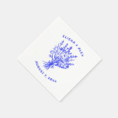 Wildblume Bouquet Rustikale Whimsical Wedding Bloo Serviette (Ecke)