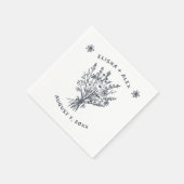 Wildblume Bouquet Rustikale Whimsical Wedding Bloo Serviette (Ecke)