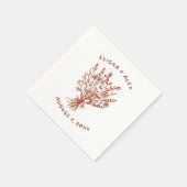 Wildblume Bouquet Rustikale Whimsical Wedding Bloo Serviette (Ecke)