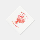 Wildblume Bouquet Rustikale Whimsical Wedding Bloo Serviette (Ecke)