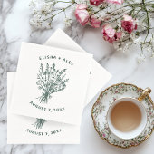 Wildblume Bouquet Rustikale Whimsical Wedding Bloo Serviette