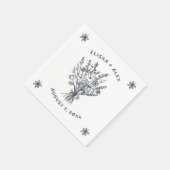 Wildblume Bouquet Rustikale Whimsical Wedding Bloo Serviette (Ecke)