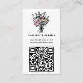 Wildblume Bouquet Whimsical QR Code Bold Bridal Begleitkarte (Vorderseite)