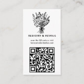 Wildblume Bouquet Whimsical QR Code Bold Bridal Begleitkarte (Vorderseite)