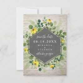 Wildblume Bouquet White Brick Save the Date