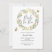 Wildblume Braut zu Brautdusche Einladung (Vorderseite)