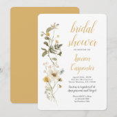 Wildblume Brautdusche Einladung (Vorne/Hinten)