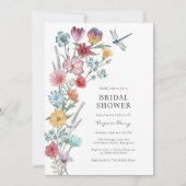Wildblume Brautdusche Einladung (Vorderseite)