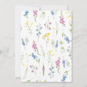 Wildblume Brautdusche Einladung (Rückseite)