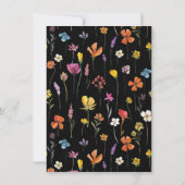 Wildblume Brautdusche Einladung (Rückseite)