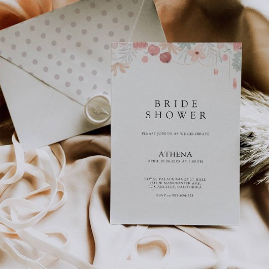 Wildblume Brautdusche Einladung