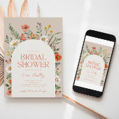 Wildblume Brautdusche Einladung