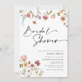Wildblume Brautdusche Einladung (Vorderseite)
