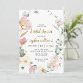 Wildblume Brautdusche Einladung (Stehend Vorderseite)