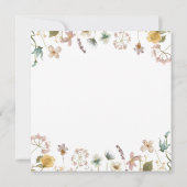 Wildblume Brautdusche Einladung (Rückseite)